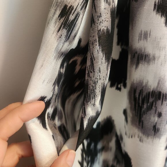 EUC -Jessica Howard Women's Floral Black & White/Pink Bow Belted Dress-Size 12 - Picture 9 of 11